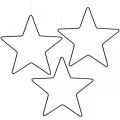 Floristik24 Julepynt metalstjerne sort stjernevedhæng 15cm 6stk