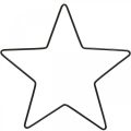 Floristik24 Julepynt metalstjerne sort stjernevedhæng 15cm 6stk