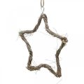 Floristik24 Julepynt stjerne elme stjerner til at hænge hvidvasket 20cm 4stk