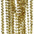 Floristik24 Juleguirlande Juletræspynt kæde perler guld 9m