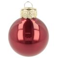Julekugle i glas, skinnende, 3 cm, 22 stk. | Floristik24.dk