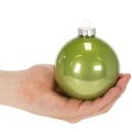 Skinnende julekugler, sæt med 10, assorterede farver, 95 mm | Floristik24.dk