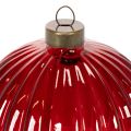 Julekugler, glas, røde, 8 cm,