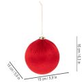 Stor rød julekugle til ophængning, 15 cm, 3 stk. | Floristik24.dk