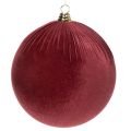 Floristik24 Stor rød fløjls juletræspynt til ophængning, 25 cm, 2 stk.