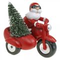 Floristik24 Dekorativ julemandsfigur på motorcykel med grantræ 19,5×13×16cm