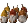 Floristik24 Gnome-figursæt med strikket hue og agern, 10 cm, 6 dele