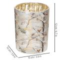 Glaslanterne med grendesign, guldfarvet inderside, 12 cm | Floristik24.dk