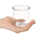 Rund glasvotivlysholder, klart glas, 8 cm, 3 stk. | Floristik24.dk