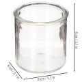 Rund glasvotivlysholder, klart glas, 8 cm, 3 stk. | Floristik24.dk