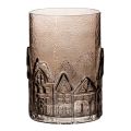 Floristik24 Glas fyrfadsstagehuse til borddekoration 23 cm