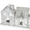 Dekorativ række af huse med fyrfadsstager, adventsdekoration, 68 cm | Floristik24.dk