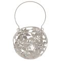 Metal Windlight Hængende Dekoration Lanterne Grå Ø14cm H13cm | Floristik24.dk
