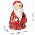Julemandens dekorative figur som fyrfadsstage med stjerner, borddekoration, 15 cm | Floristik24.dk