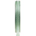 Floristik24 Gavebånd prikket pyntebånd grøn mint 10mm 25m