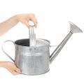 Vintage vandkande i zink, 27 cm - plantekasse til have og terrasse, metalblomsterpotte | Floristik24.dk