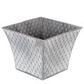 Floristik24 Zinkpotte med diamantmønster, H15 cm