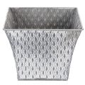 Zinkpotte med diamantmønster,