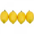 Floristik24 Kunstig frugt, citron, dekorative frugter L8,5cm Ø5cm 4stk