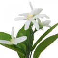 Deco gren citron og blomster kunstig gren sommerdekoration 26cm 4stk | Floristik24.dk