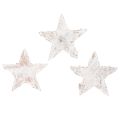 Floristik24 Birkestjerner mini 2cm - 2,5cm hvidkalkede 150 stk