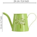 Dekorativ metalvandkande, mælkebøttedesign, grøn, 12 cm høj, 2 stk., dekorativ vase, shabby chic | Floristik24.dk