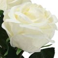 Floristik24 Dekorativ rose creme fyldt Ø8cm L68cm 3stk