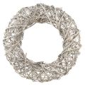 Floristik24 Dekorativ krans træ dekoration rattan naturhvid Ø40cm H9,5cm