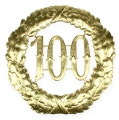 Floristik24 Jubilæumsnummer 100 i guld Ø40cm