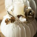 Kunstig bregne julepynt bregne champagne 54cm 2stk | Floristik24.dk