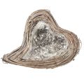 Floristik24 Plantehjerte Rattan Vine Naturhvid 20cmx24cmx6cm