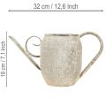 Vintage metalplante/vandkande, antik havedekoration, 32x10,5x18cm | Floristik24.dk