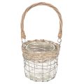 Hængende lanternedekoration, metal, glas, pil, Ø13 cm H12 cm, 2 stk. | Floristik24.dk